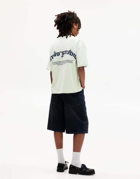 Pull&Bear Green stwd t-shirt in pale green - view 1