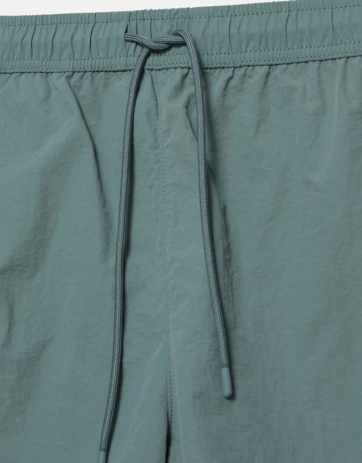 Pull&Bear - Grønne badeshorts med elastisk talje, 3 af 4