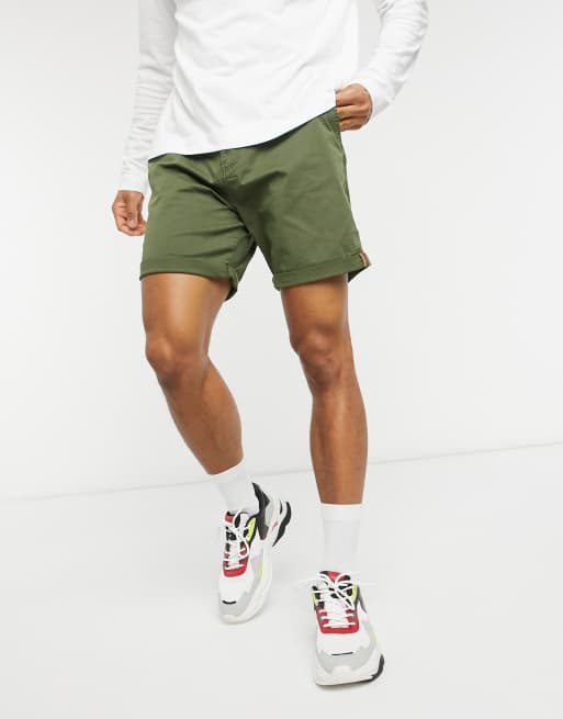 Pull&Bear - Grønne chinoshorts