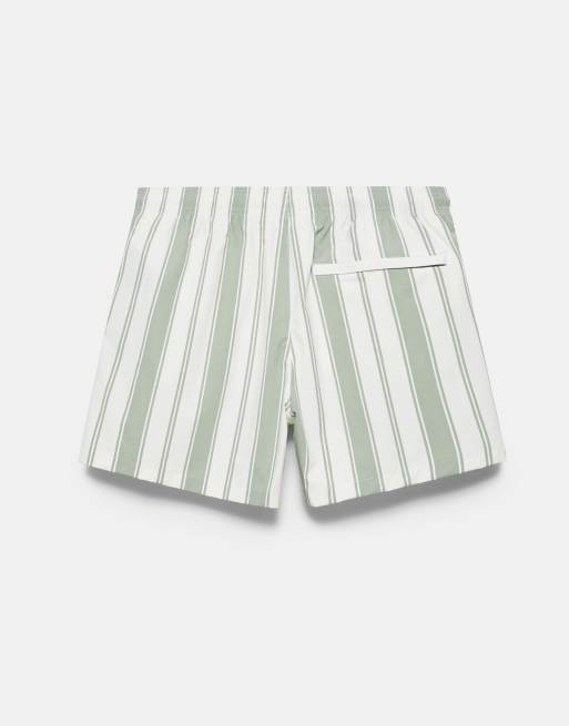 Pull&Bear - Grønne surfershorts med striber, 4 af 4