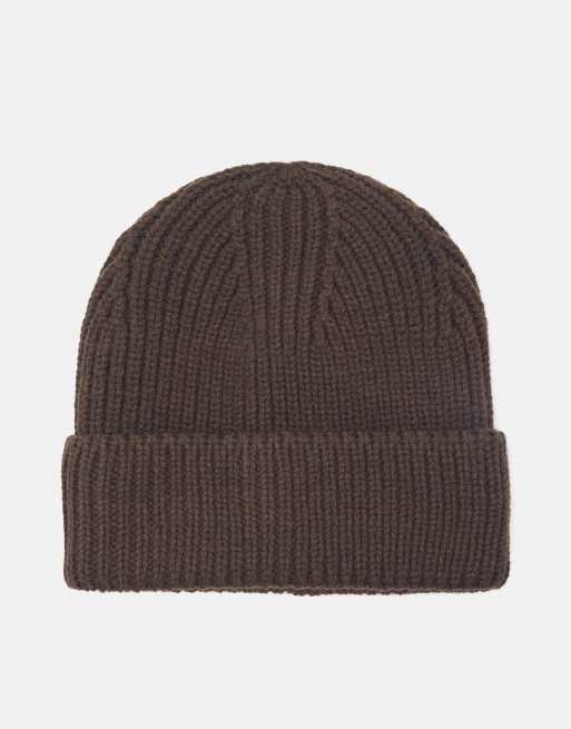Pull&Bear grob gestrickte Beanie in Braun, 3 von 5