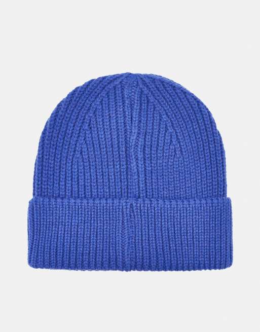 Pull&Bear grobe Strickmütze in Dunkelblau, 5 von 5