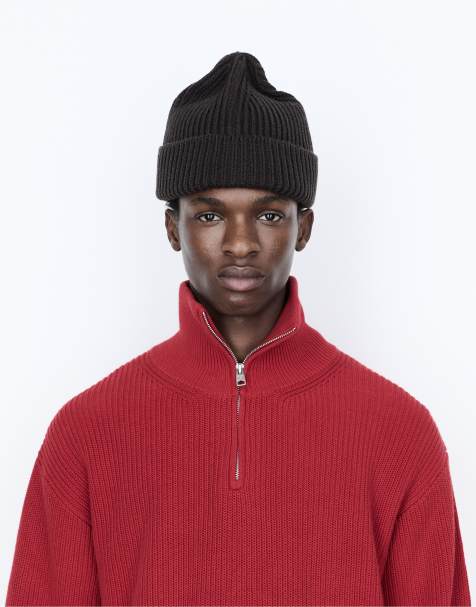 Pull&Bear grofgebreide beanie in bruin - view 1