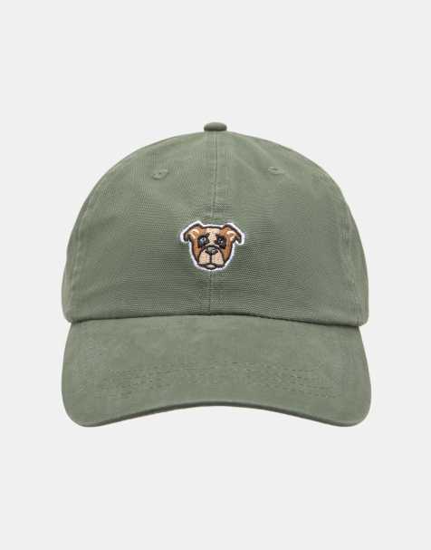 Pull&Bear – Grön keps med broderad hund - view 1