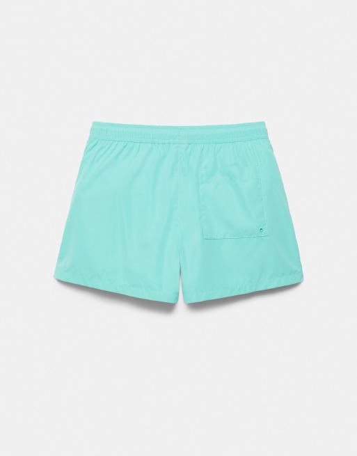 Pull&Bear – Gröna, enkla badshorts, 3 av 4