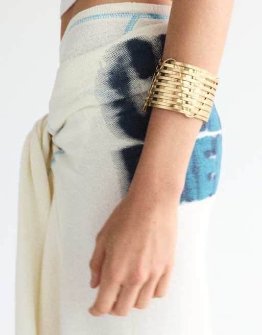Pull&Bear – Guldfärgat cuff-armband, 2 av 4