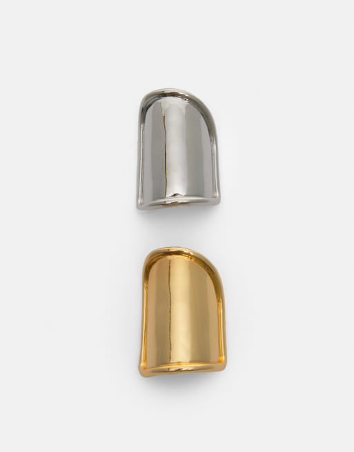 Pull&Bear – Guldmetallisk hårspänne, 2-pack, 3 av 3