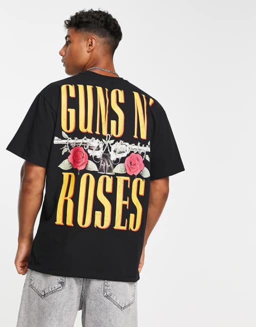 Pull&Bear – Guns N' Roses – Svart t-shirt