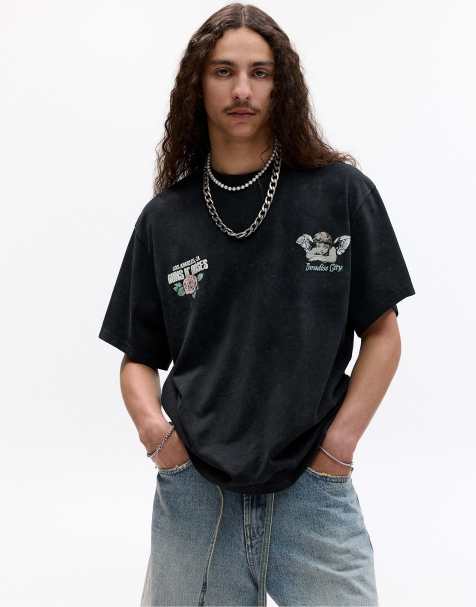 Pull&Bear - Guns N' Roses T-shirt in zwart - view 1