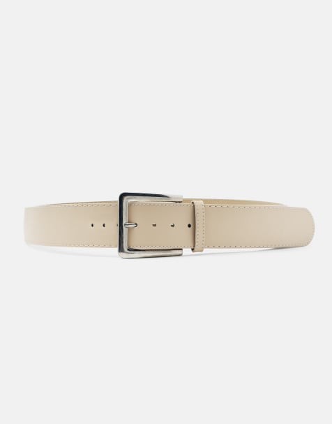 Pull&Bear – Gürtel in brauner Lederoptik - view 1