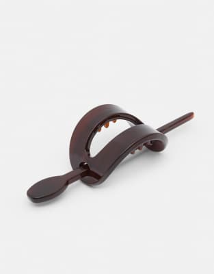 Pull & Bear - Haarspange in Braun-Brown