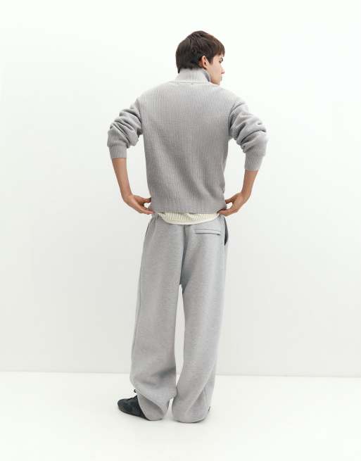 Pull&Bear Half-zip striktrøje i navy, 2 af 7