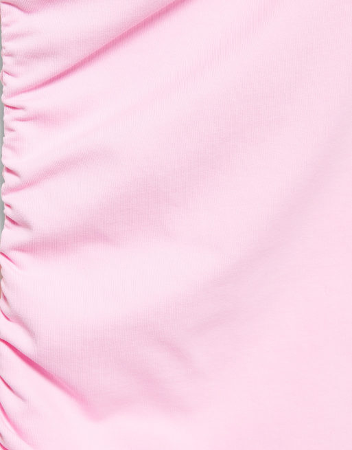 Pull&Bear Halter neck top with gathering in pink, 6 of 7