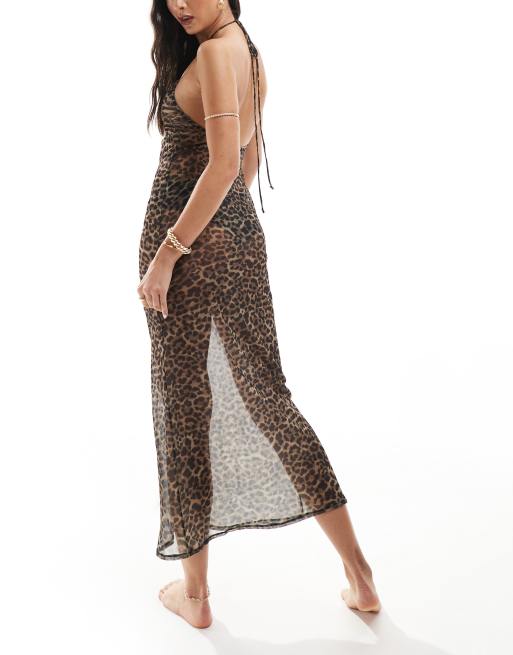 pull on beach dress Berlook Linen Criss-Cross Back Maxi Dress