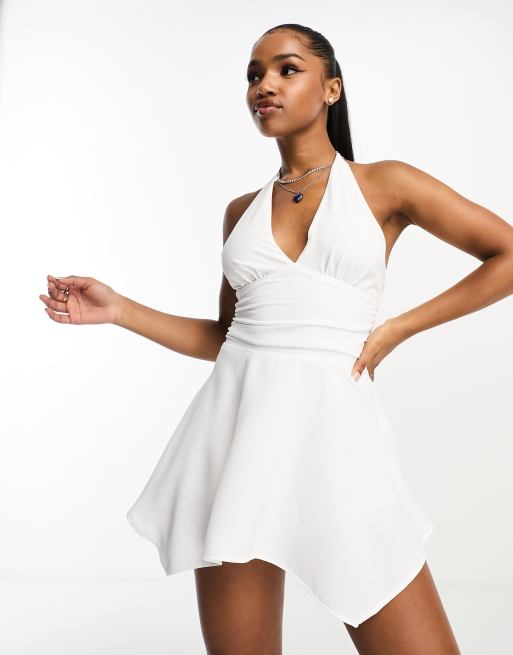 Pull and bear white hot sale dress