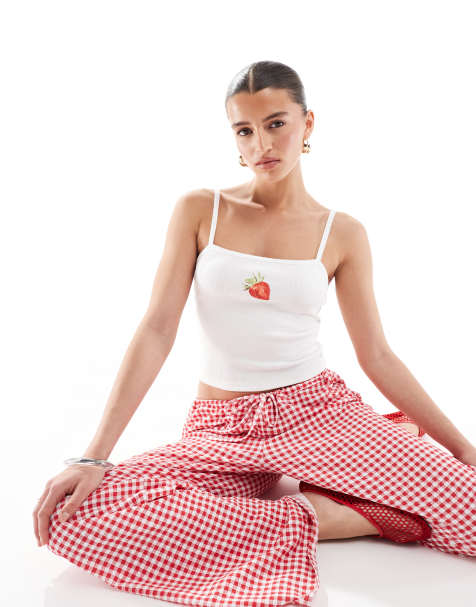 Pull&Bear - Hemdje met print van aardbei in wit - view 1