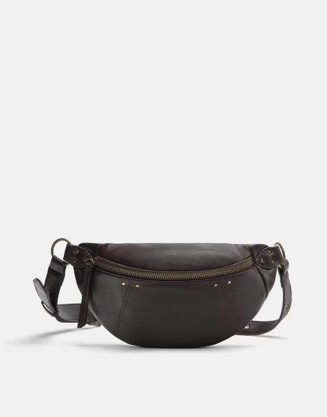 Pull&Bear - Heuptas met studs in bruin - view 1