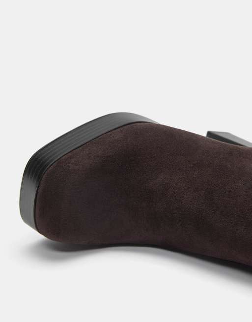 Pull&Bear High-heel ankle boots in brown, 4 of 4