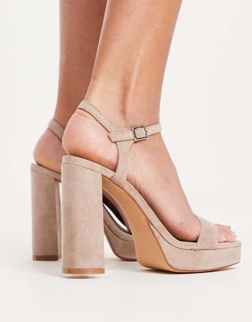 Faux suede deals platform sandals