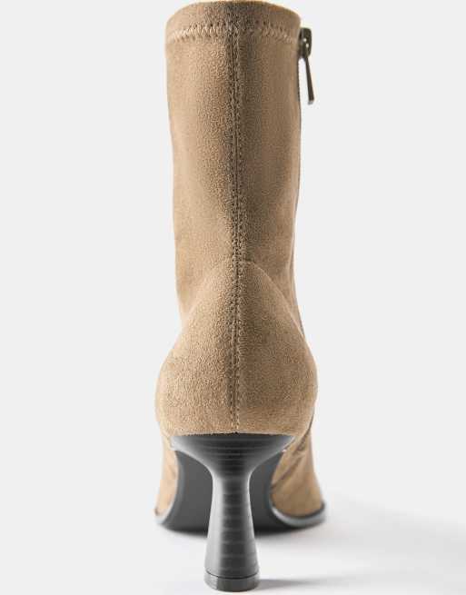 Pull&Bear High-Heel-Stiefeletten in Taupe, 3 von 4