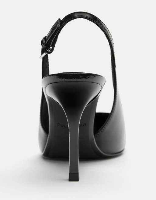 Pull&Bear High-heeled shoes in black, 4 of 4