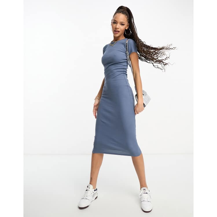 High neck 2025 bodycon midi dress