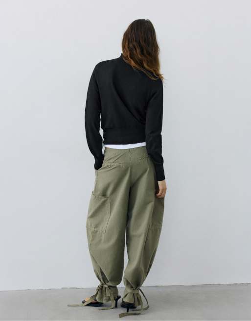 Pull&Bear High-neck cardigan in black, 2 of 7