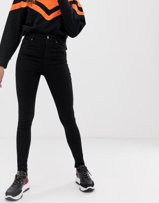 high waisted black jeans asos