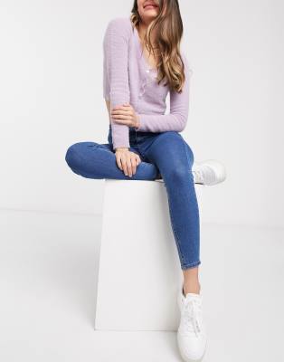 Pull&Bear high waist jegging in blue