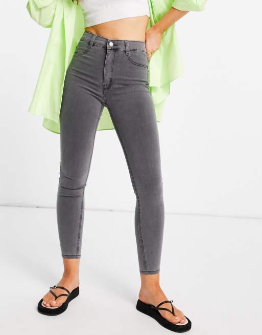 Pull&Bear high waist jegging in gray