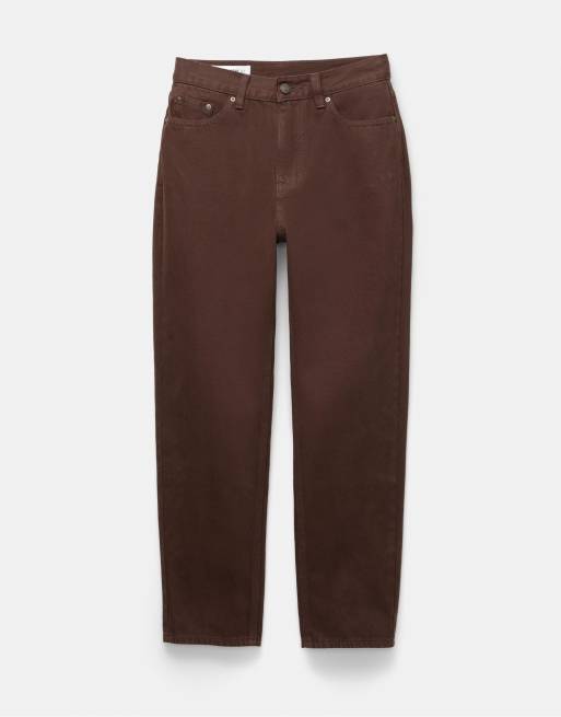 Pull&Bear High-waist mom fit jeans in light brown, 6 of 7