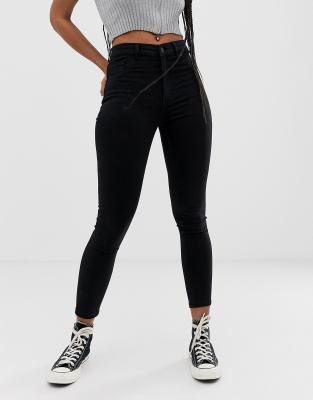 pull and bear high waist skinny jeans