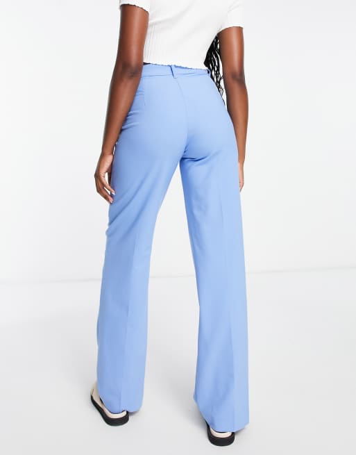 Blue straight leg store trousers