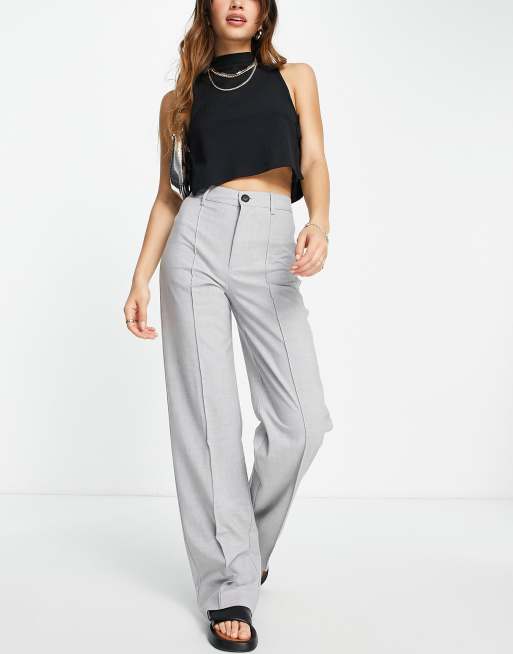 High Waisted Grey Trousers