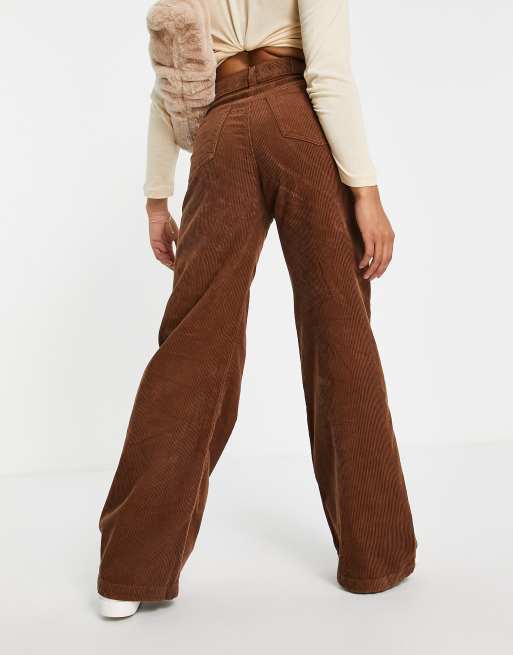 High waisted hot sale cord pants