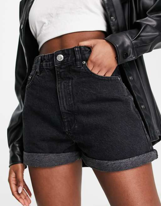 Black mom store denim shorts