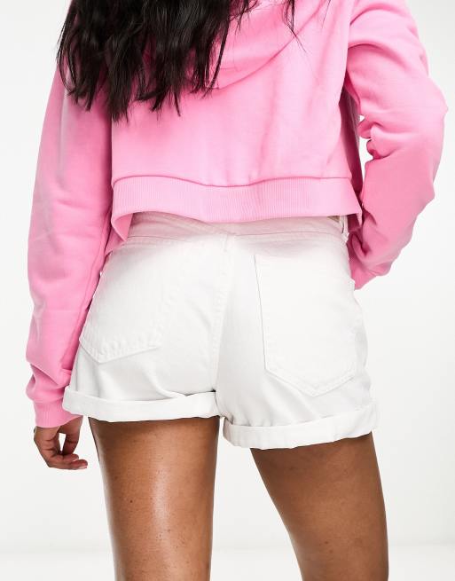 Neon high best sale waisted denim shorts