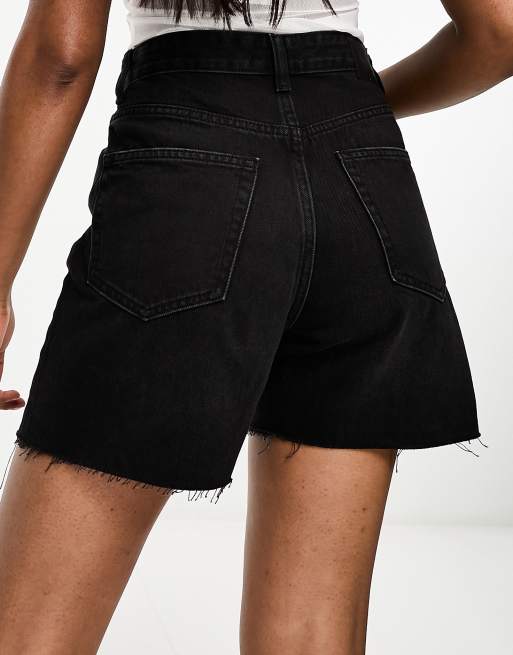 Topshop longline hot sale denim shorts