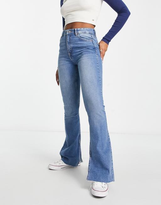 Cut flare hot sale jeans