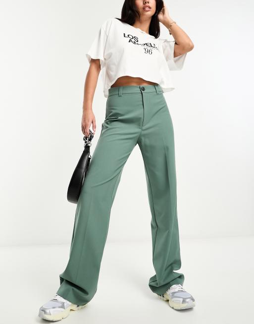 Green pull on store pants