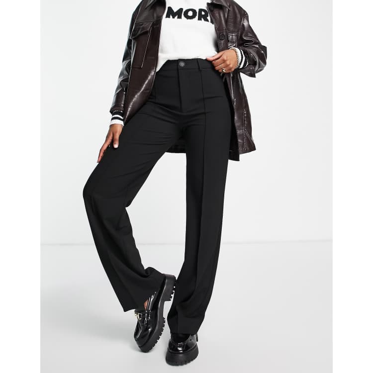 High waisted black hot sale slim leg trousers