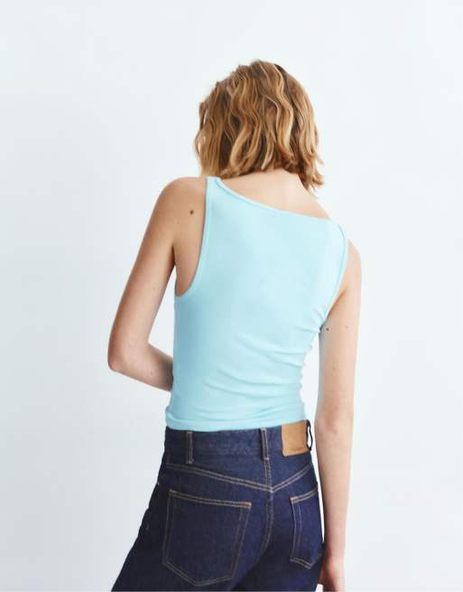 Pull&Bear - Himmelblå tanktop med bådudskæring, 3 af 4