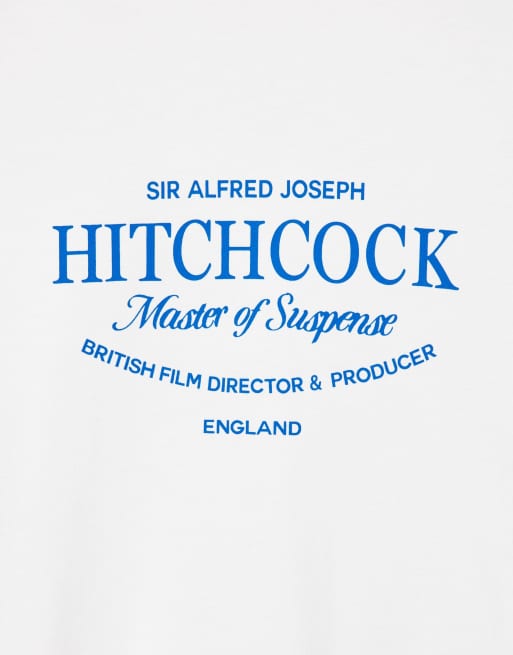 Pull&Bear Hitchcock graphic oversize t-shirt in ice, 6 of 7