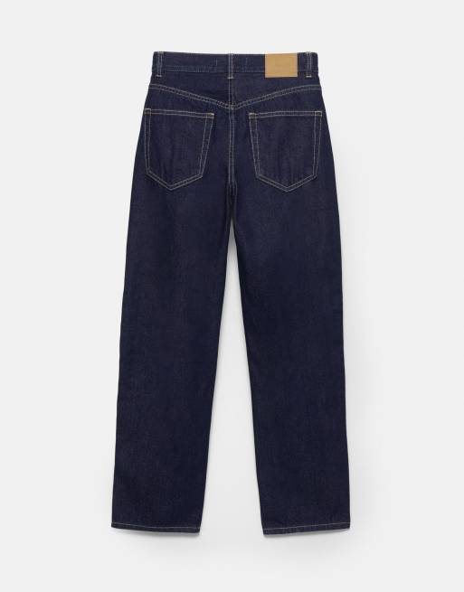 Pull&Bear - Højtaljede mørkeblå mom-jeans, 5 af 7