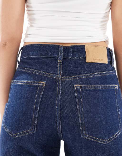 Pull&Bear - Højtaljede og mørkeblå jeans med lige ben, 2 af 5
