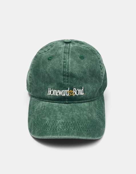 Pull&Bear Homeward bond broderad keps i mellangrön - view 1