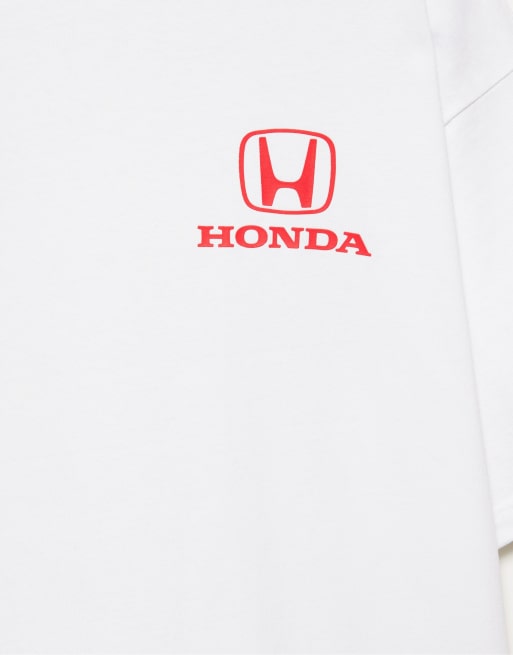 Pull&Bear Honda type r T-shirt bianca sporca, 6 di 7