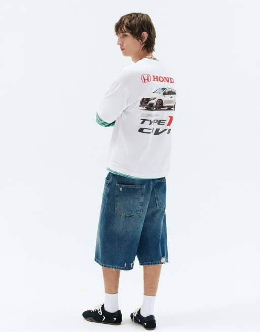 Pull&Bear Honda type r t-shirt i offwhite, 2 av 7