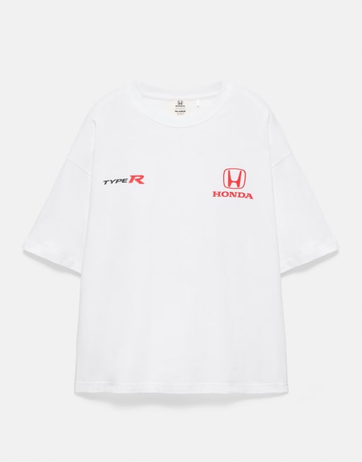 Pull&Bear Honda type r t-shirt in off white, 5 of 7