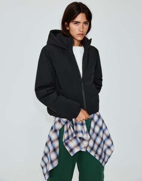 Pull&Bear Hooded jacket in black - view 1